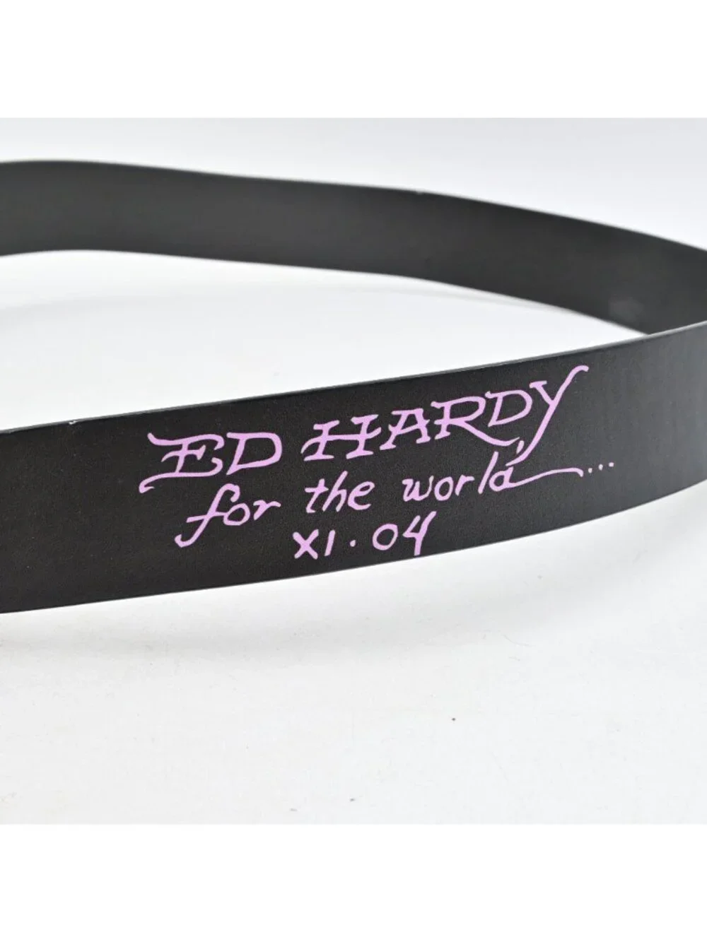 Ed Hardy For The World XI-04 Love Kills Slowly Logo Tattoos Belt NWT Men's 38